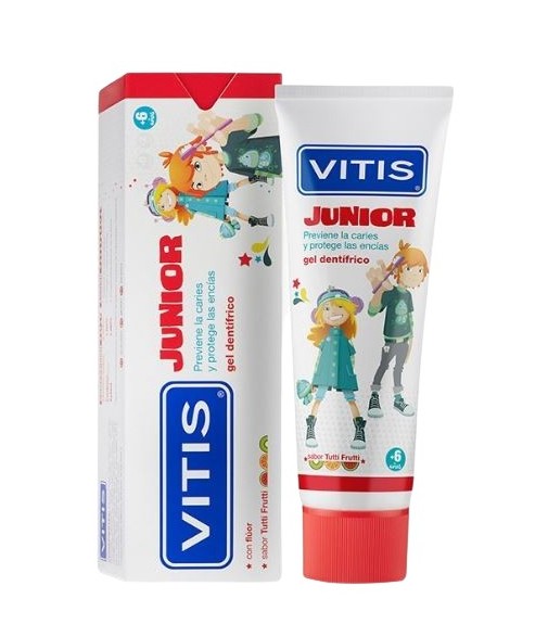 Vitis Junior Toothpaste Gel Tutti Frutti Flavour 75 ml