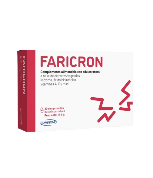 Faricron Faringitis Crónica 30 Comprimidos Bucales de 800 mg