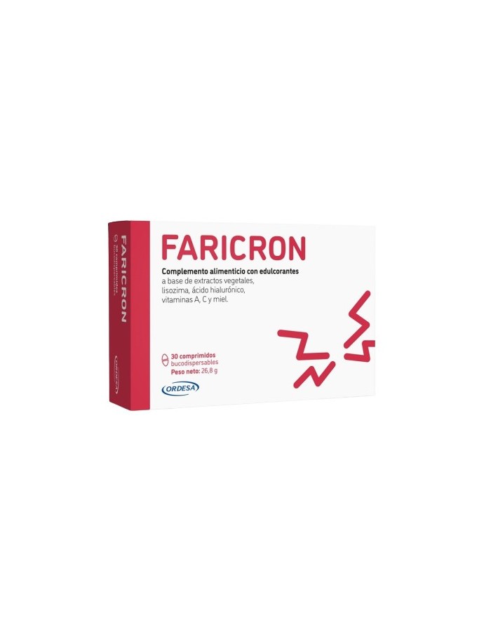 Faricron Faringitis Crónica 30 Comprimidos Bucales de 800 mg