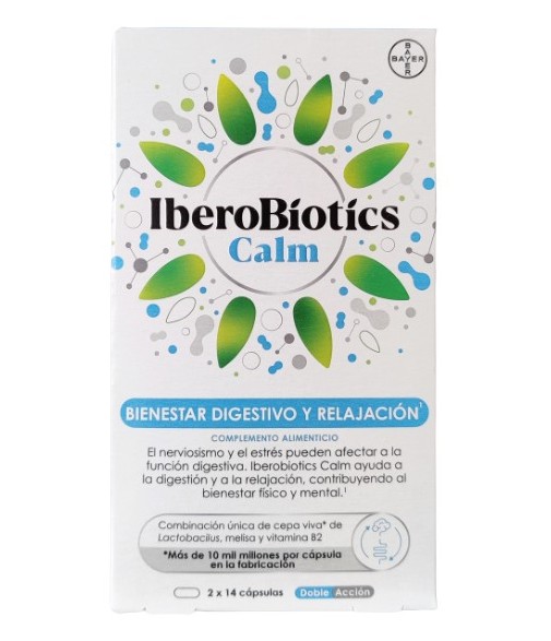 IberoBiotics Calm Bienestar Digestivo y Relajación 2x14 Cápsulas