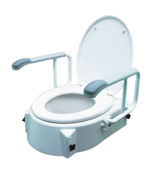 PRIM Alza Inodoro Tres Alturas, Inclinable con Reposabrazos Abatibles