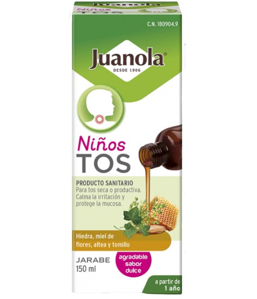 Juanola Jarabe Tos Niños Tos Seca o Productiva A Partir de 1 Año 150 ml -  Farmaten