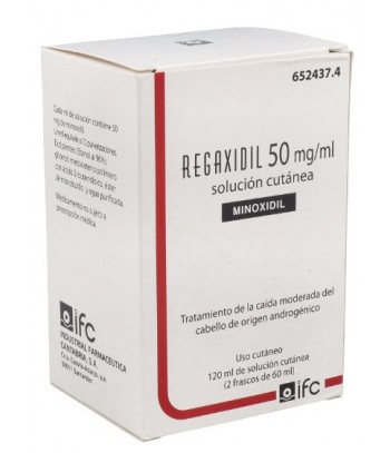 Regaxidil 50 mg/ml Solución Cutánea Minoxidil 2x60 ml