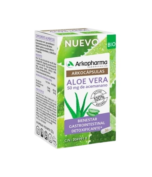 Arkocápsulas Aloe Vera 50 mg de Acemanano 30 Cápsulas