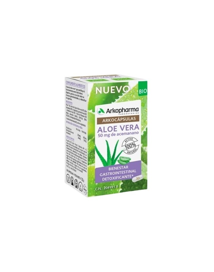 Arkocápsulas Aloe Vera 50 mg de Acemanano 30 Cápsulas