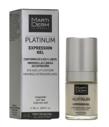 MartiDerm Platinum Expression Gel Contorno Ojos y Labios Todo Tipo de Piel 15 ml
