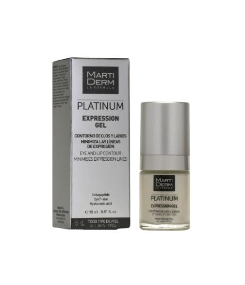 MartiDerm Platinum Expression Gel Contorno Ojos y Labios Todo Tipo de Piel 15 ml