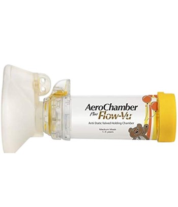 Sandoz AeroChamber Plus Flow Cámara de Inhalación 1-5 años Amarilla