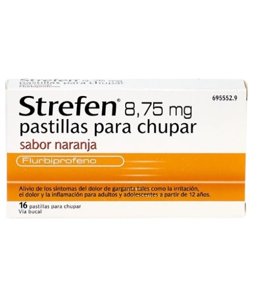 Strefen 8,75 mg  Sabor Naranja 16 Pastillas para Chupar