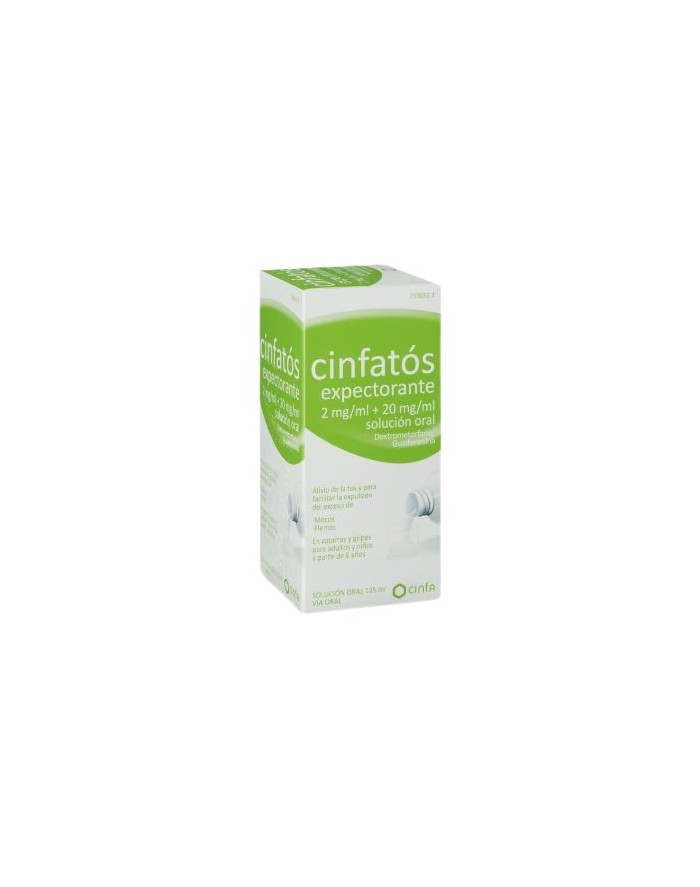 CINFATÓS EXPECTORANTE 2 MG/ML + 20 MG/ML SOLUCIÓN ORAL, 1 frasco de 200 ml