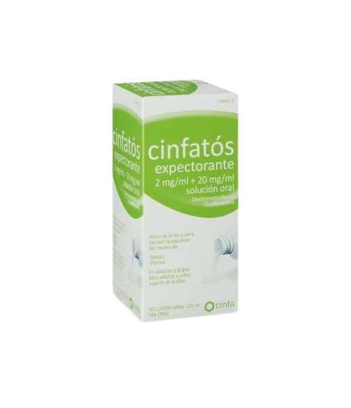 CINFATÓS EXPECTORANTE 2 MG/ML + 20 MG/ML SOLUCIÓN ORAL, 1 frasco de 200 ml