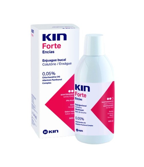 Kin Forte Encías Mouthwash 0.05% Chlorhexidine Mint Flavor 500 ml