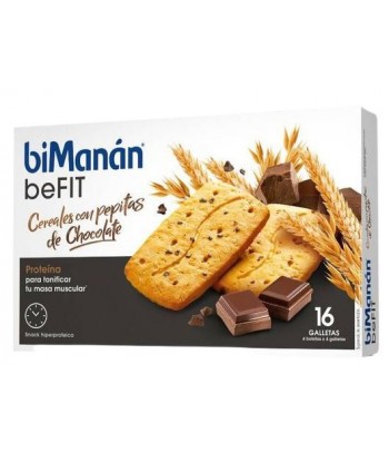 Bimanán beFIT Galletas Cereales con Pepitas de Chocolate 16 unidades
