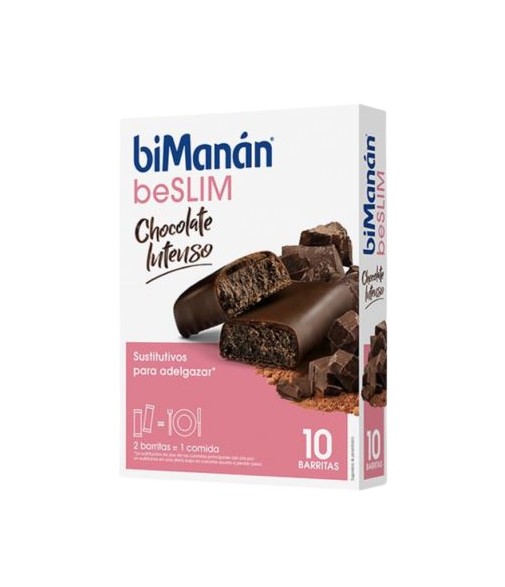 Bimanán beSLIM Barritas Chocolate Intenso 10 unidades
