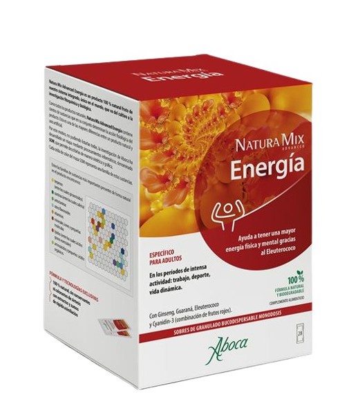 Aboca Natura Mix Energy 28 Single-Dose Buccodispersible Sachets