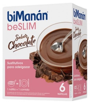 Bimanán beSLIM Natilla Sabor Chocolate 6 unidades
