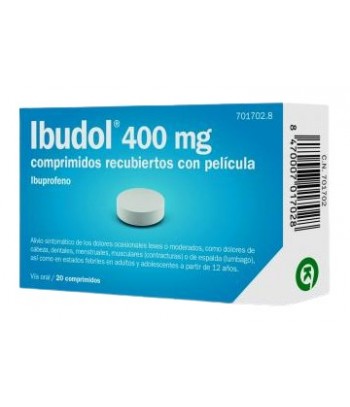 Ibudol Ibuprofeno 400 mg 20 Comprimidos Recubiertos
