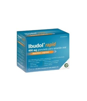 Ibudol Rapid Ibuprofeno (Arginina) 400 mg 20 Sobres Granulado para Solución Oral