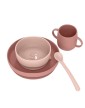 Suavinex Vajilla Infantil Silicona Soft Colour Rosa +4 m