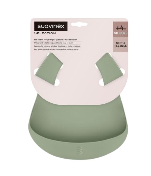 Suavinex Selection Soft & Felxible Babero Silicona +4m