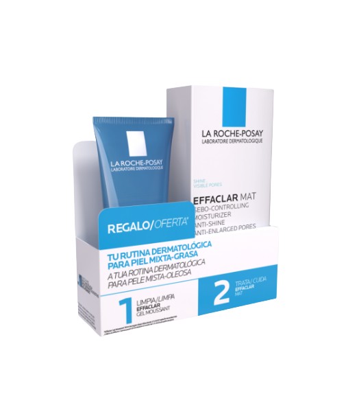 La Roche Posay Effaclar Mat Hidratante Sebo-Regulador Anti-Brillo Anti-Poros Dilatados Piel Grasa Tendencia Acneica 40 ml