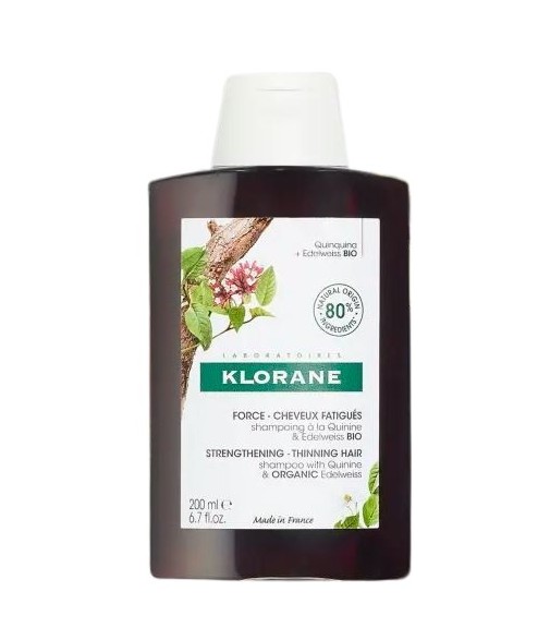 Klorane Quinica & Edelweiss Shampoo for Weakened Hair Loss 200 ml