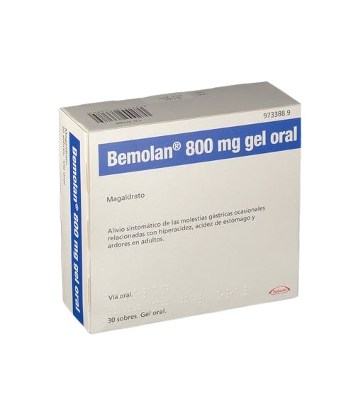 Bemolan 800 mg Gel Oral 30 Sobres