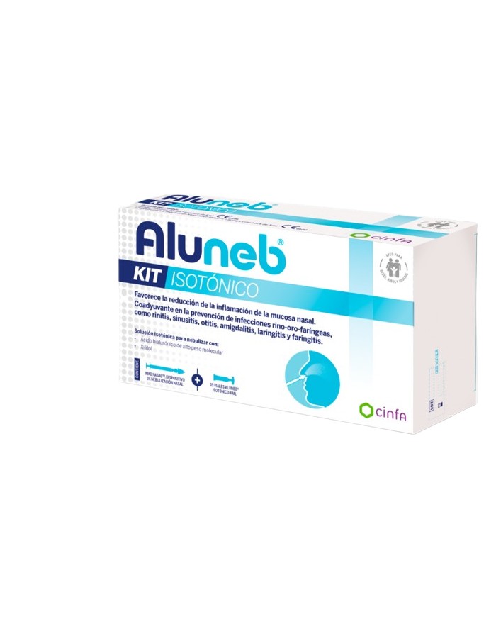 Aluneb kit Isotónico 15 Viales Aluneb + Mad Nasal Dispositivo de  Nebulización - Farmaten