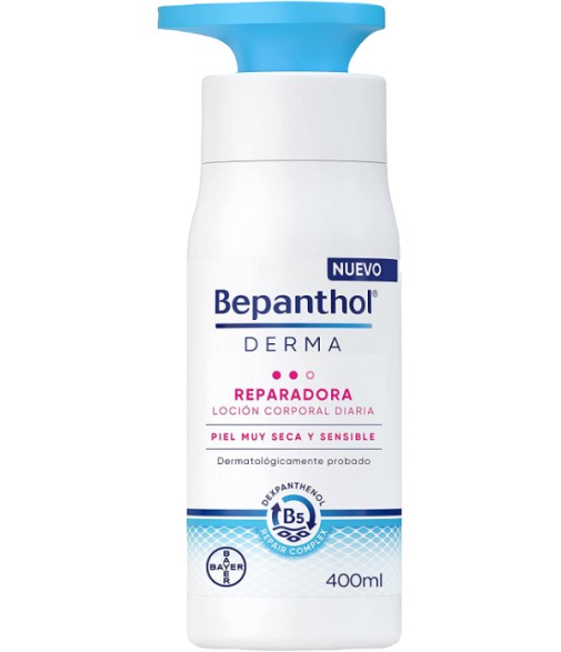 Bepanthol Derma Reparadora Loción Corporal Diaria Piel Muy Seca y Sensible 400 ml