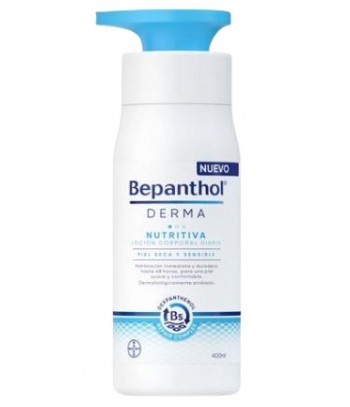 Bepanthol Derma Nutritiva Loción Corporal Diaria Piel Seca y Sensible 400 ml