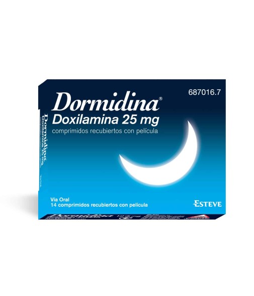 DORMIDINA DOXILAMINA 25 MG 14 COMPRIMIDOS RECUBIERTOS CON PELICULA