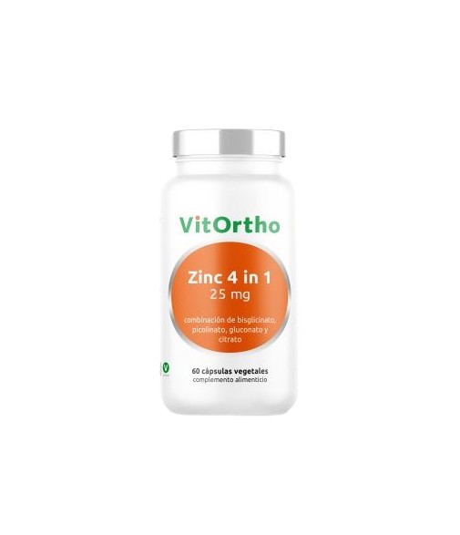 Vitortho Zinc 4 en 1 25 mg 60 Cápsulas