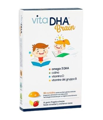 UGA Vita DHA Brain Fresa y Limón 30 Comprimidos Masticables de Gelatina