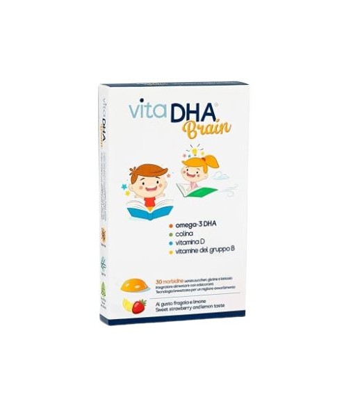UGA Vita DHA Brain Strawberry Lemon 30 Chewable Gelatin Tablets