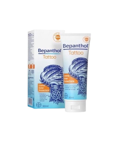 Bepanthol Tattoo Crema Solar Protectora Muy Alta SPF50+ 50 ml