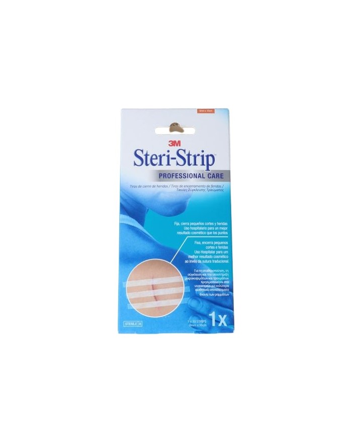 3M Steri-Strip Sutura 6 mm x 10 cm 1x 10 unidades