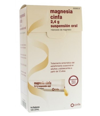 Magnesia Cinfa 2,4 g 14 Sobres Solución Oral