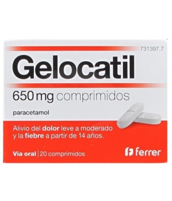 Gelocatil 650 mg 20 Comprimidos