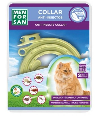 Men For San Collar Anti-insectos Gatos 1 Unidad
