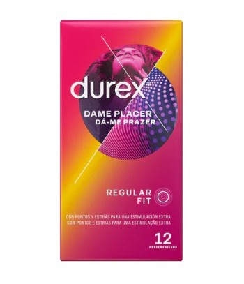 Durex Preservativos Dame Placer con Puntos y Estrías 12 unidades
