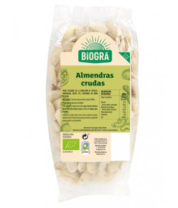 Almendras Crudas y Peladas 200 gr Biogra/Sorribas