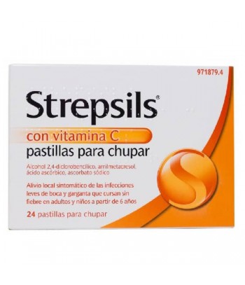 Strepsils Vitamina C Pastillas para Chupar 24 Pastillas