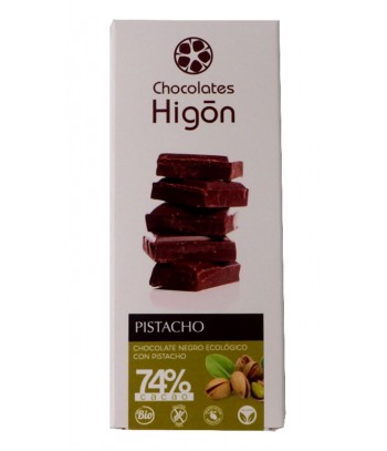 Chocolate Negro y Pistachos 74% 100 gr Chocolates Higon