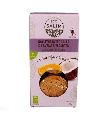 Galleta Avena Naranja y Coco S/Gluten 135 gr Eco-Salim