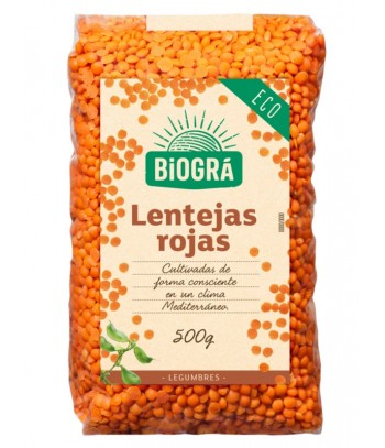 Lenteja Roja 500 gr Biogra/Sorribas