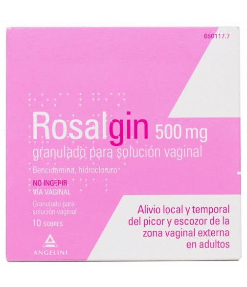 Rosalgin 500mg Granulado para Solución Vaginal 10 Sobres