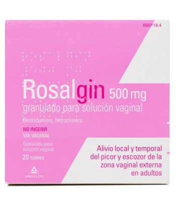 Rosalgin 500 mg Granulado para Solución Vaginal 20 Sobres