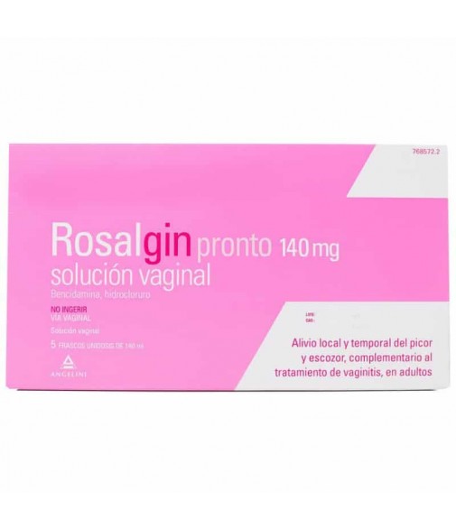 Rosalgin Pronto 140 mg Solución Vaginal 5 unidades