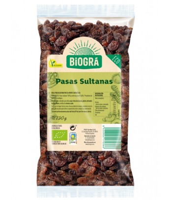 Pasas Sultanas Bio 250 gr Biogra/Sorribas