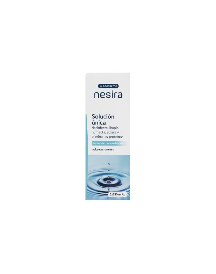Acofar Nesira Single Solution for Soft Contact Lenses Pack 2x250ml + Lens Case
